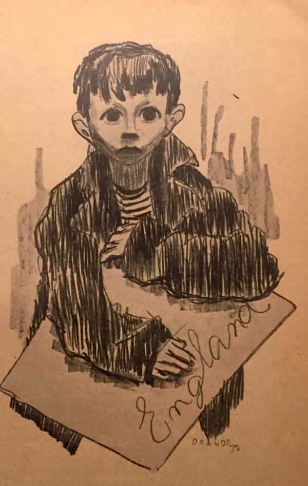 Marlie Brandes Zeichnung für "The Address" von 1937 von Ruth Berlau