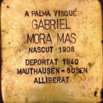 Gabriel Mora Mas. One of the brass memorial 'stones' dedicated to the residents of Palma who were victims of fascism. Stumbling stones. Photo: Folke Olsson