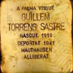 Guillem Torrens Sastre. En af messingminde’stenene’ dedikeret til de beboere i Palma de Mallorca, der var ofre for fascismen. Snublesten. Foto: Folke Olsson