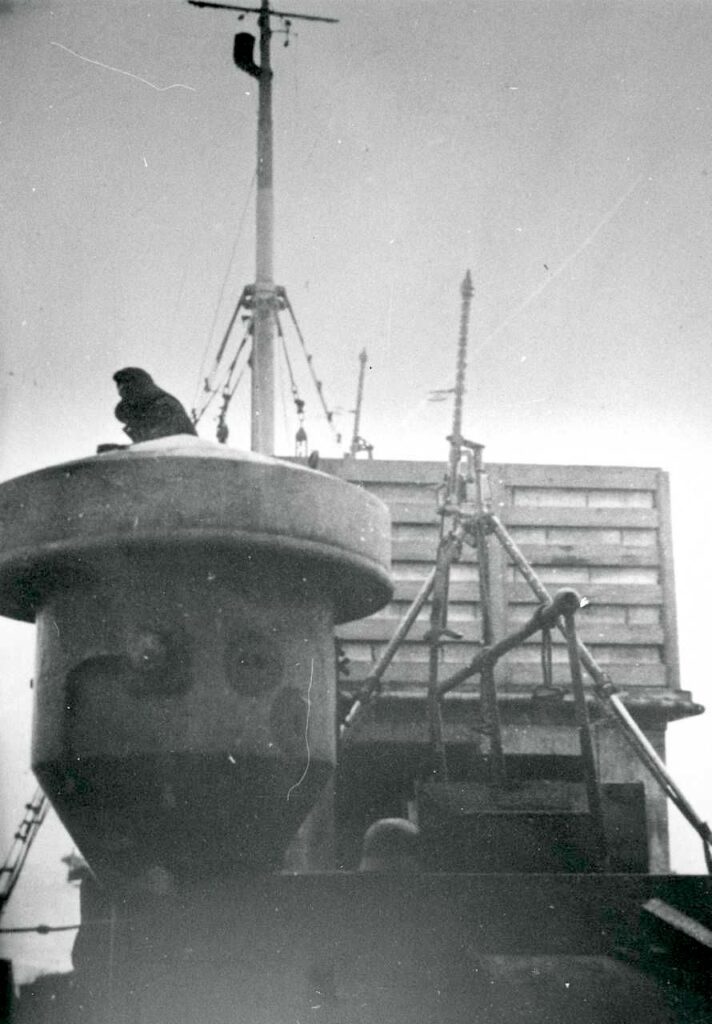 An Bord der M/S Anna Mærsk auf der Rückfahrt von Le Havre nach Dänemark, 1941-1942. Photo: Alfred Runge Erichsen
