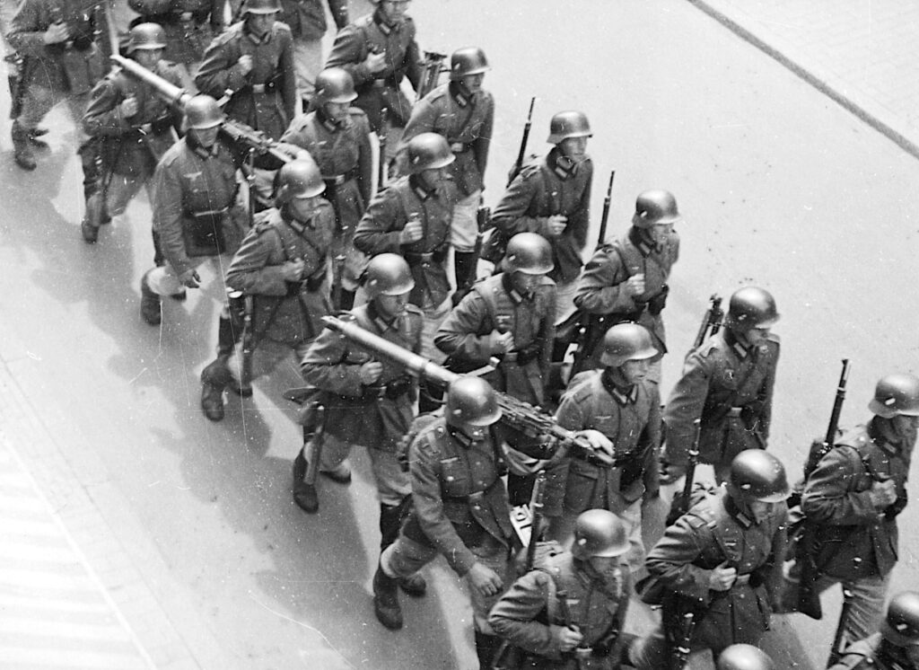 Deutsche Soldaten, möglicherweise in Haderslev, Südjütland. Foto: Museum des Dänischen Widerstands