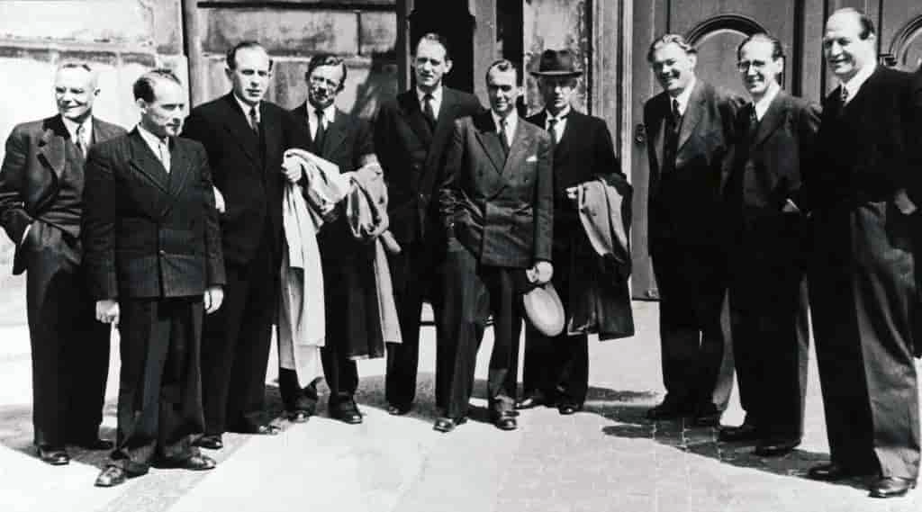 Die dänische Besetzung und Befreiung: 9. Der Dänische Freiheitsrat wird gebildet 16. September 1943: Freiheitsrat, fotografiert im Frühjahr 1945