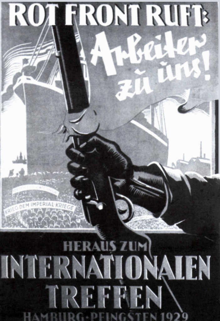 "Rot Front Ruft", RFB Plakat, 1929