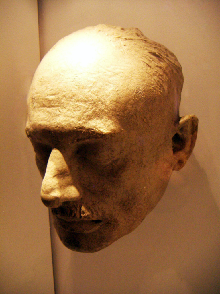 Death mask of Edgar André, Museum für Hamburgische Geschichte. Photo editor enhanced