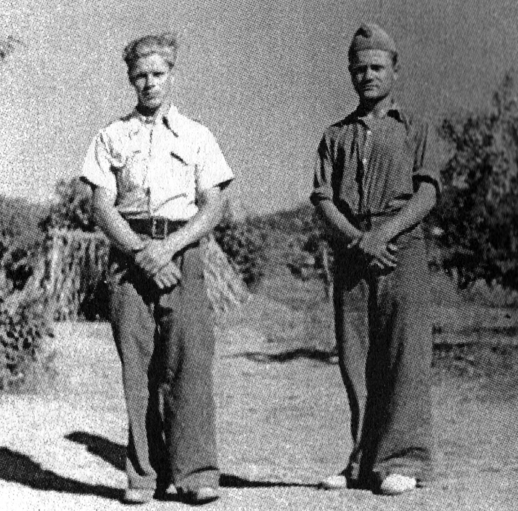Karl Staf (a la izquierda) y su amigo griego Demetrio en España aprox. 1937